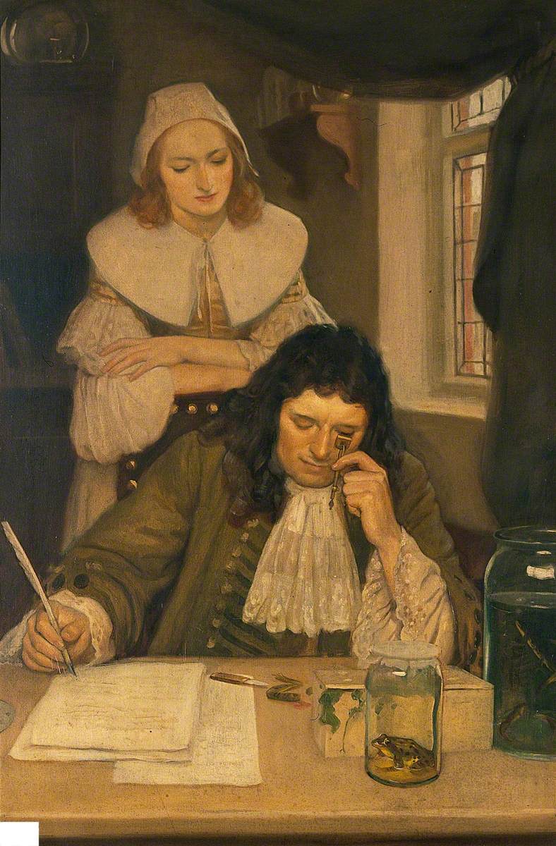 Leeuwenhoek with His Microscope