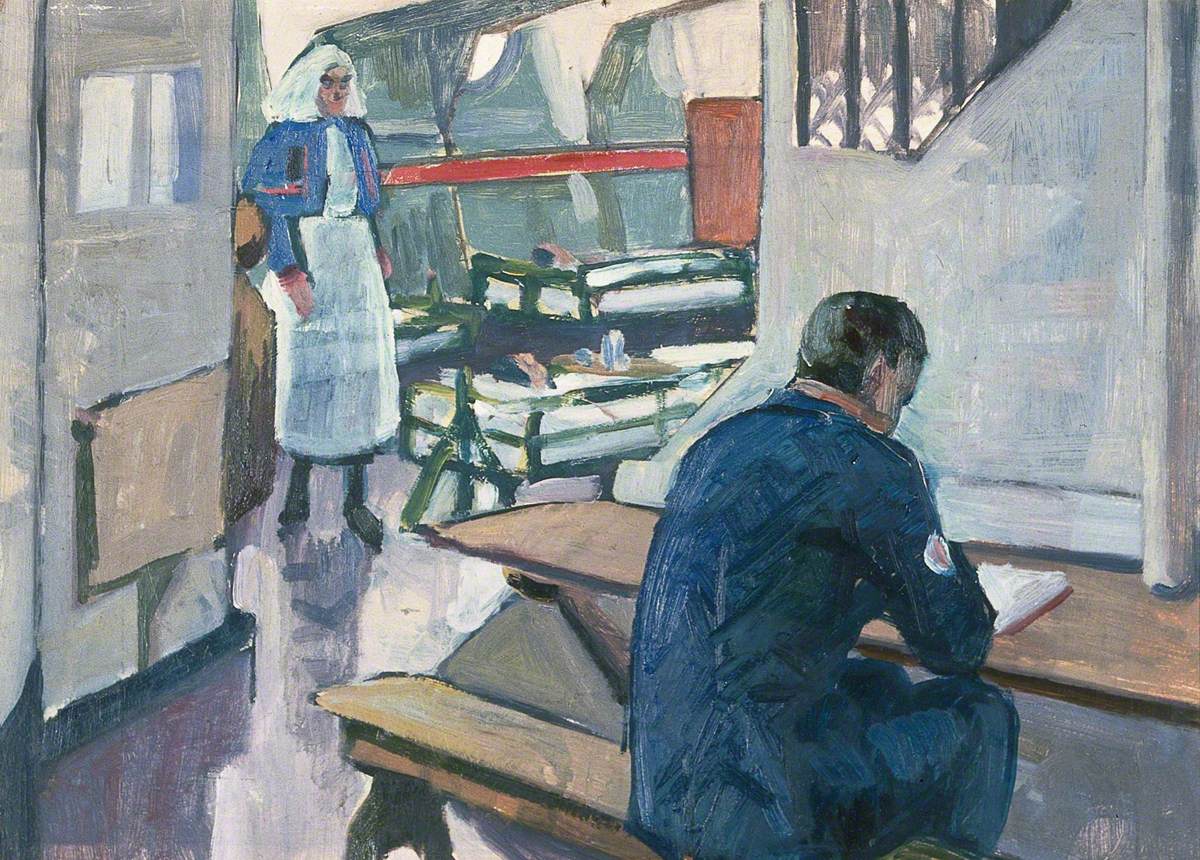First World War: A Ward in a Hospital Ship