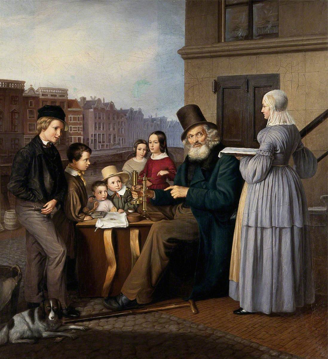 An Itinerant Microscopist Showing Animalcules to Children in Friesland