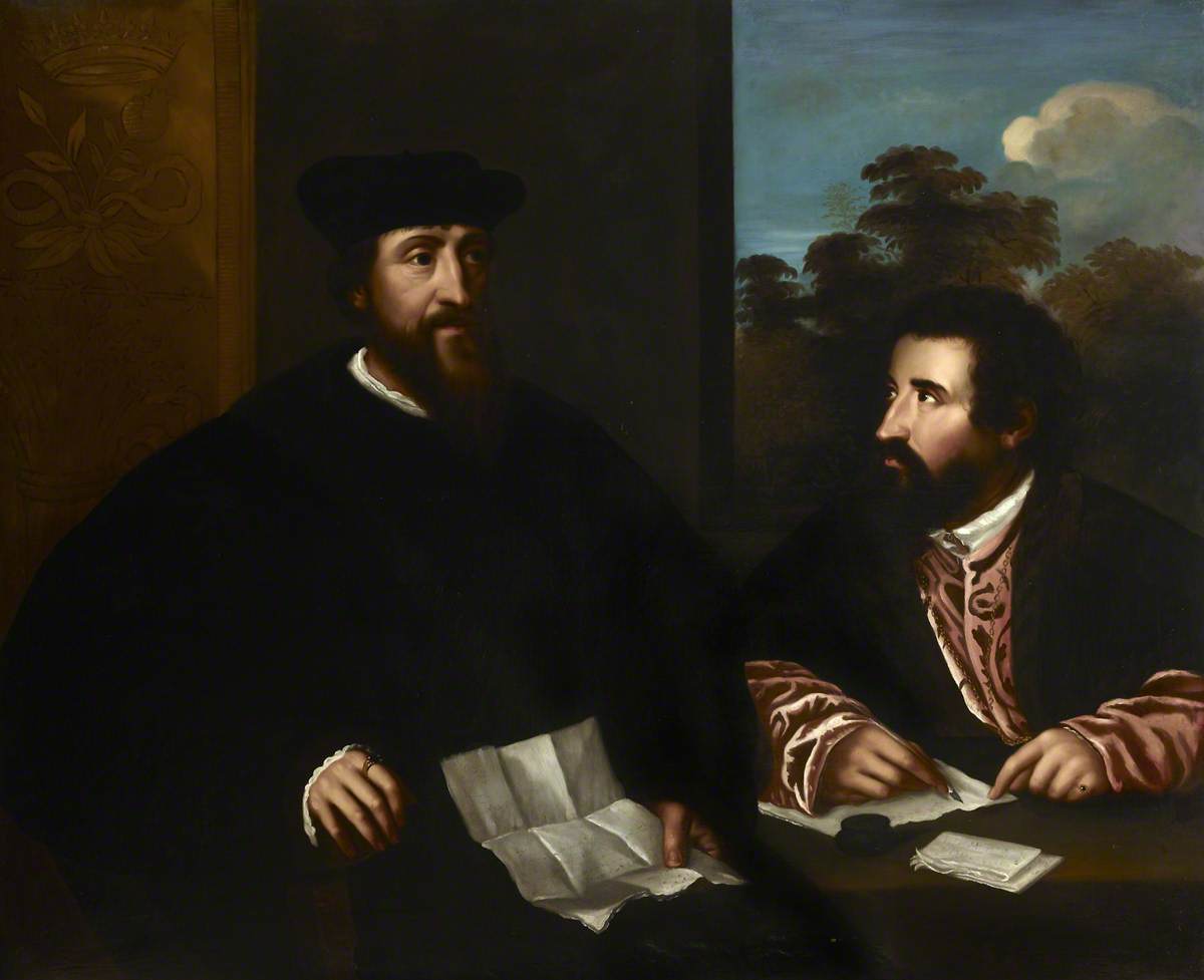 Georges d'Armagnac (c.1501–1585), Bishop of Rodez, with His Secretary Guillaume Philandrier (d.1565)