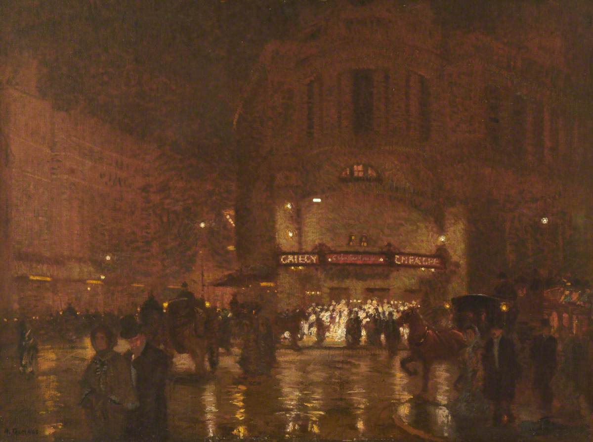 London, Wet Evening, Gaiety Theatre