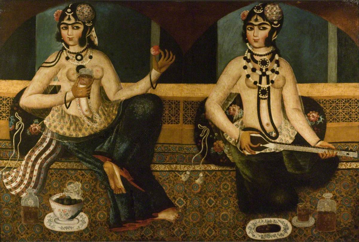 A Qajar Portrait of Two Girls