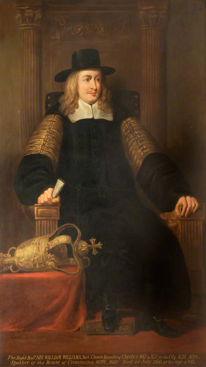 Sir William Williams (1633/1634–1700), 1st Bt, Recorder of Chester (1667–1685), MP for Chester (1675–1685)
