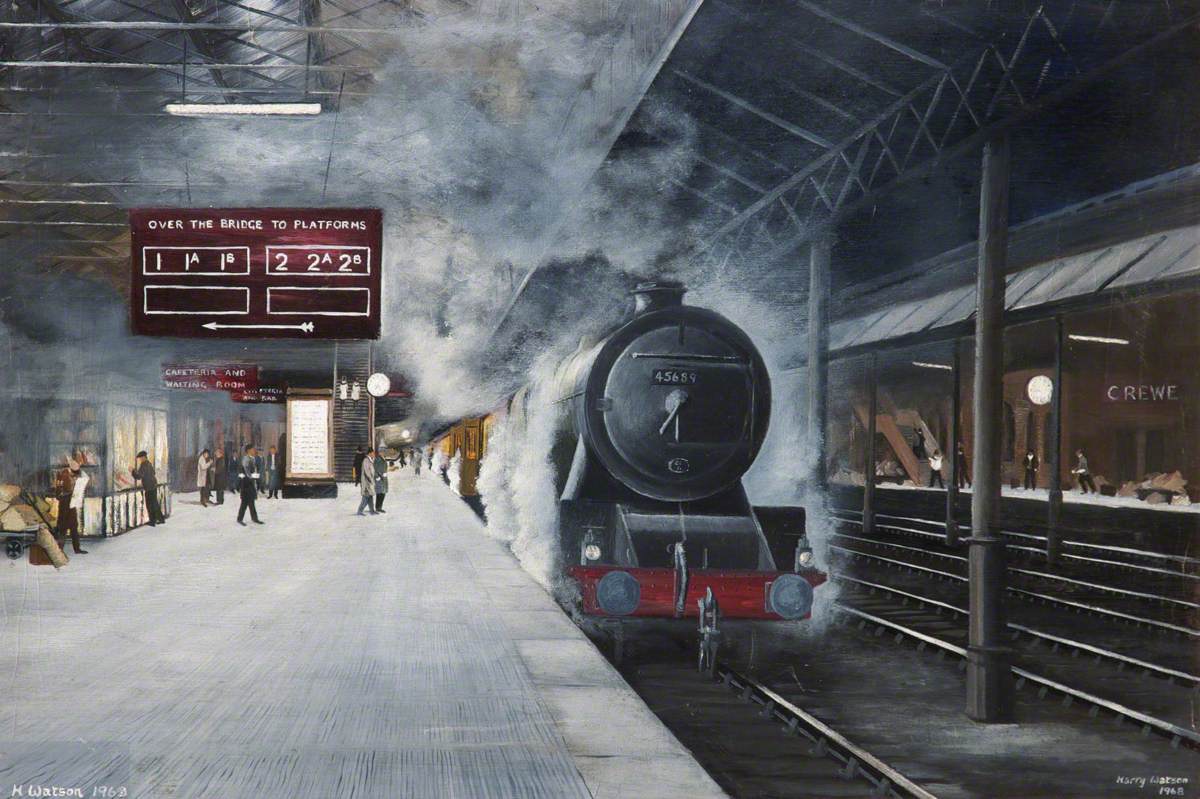 Crewe Station Number 4 Platform, 1960