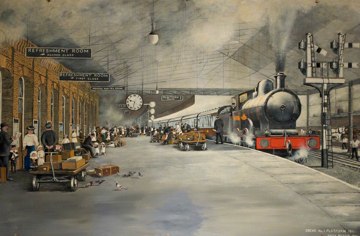 Crewe Station Number 1 Platform, 1911