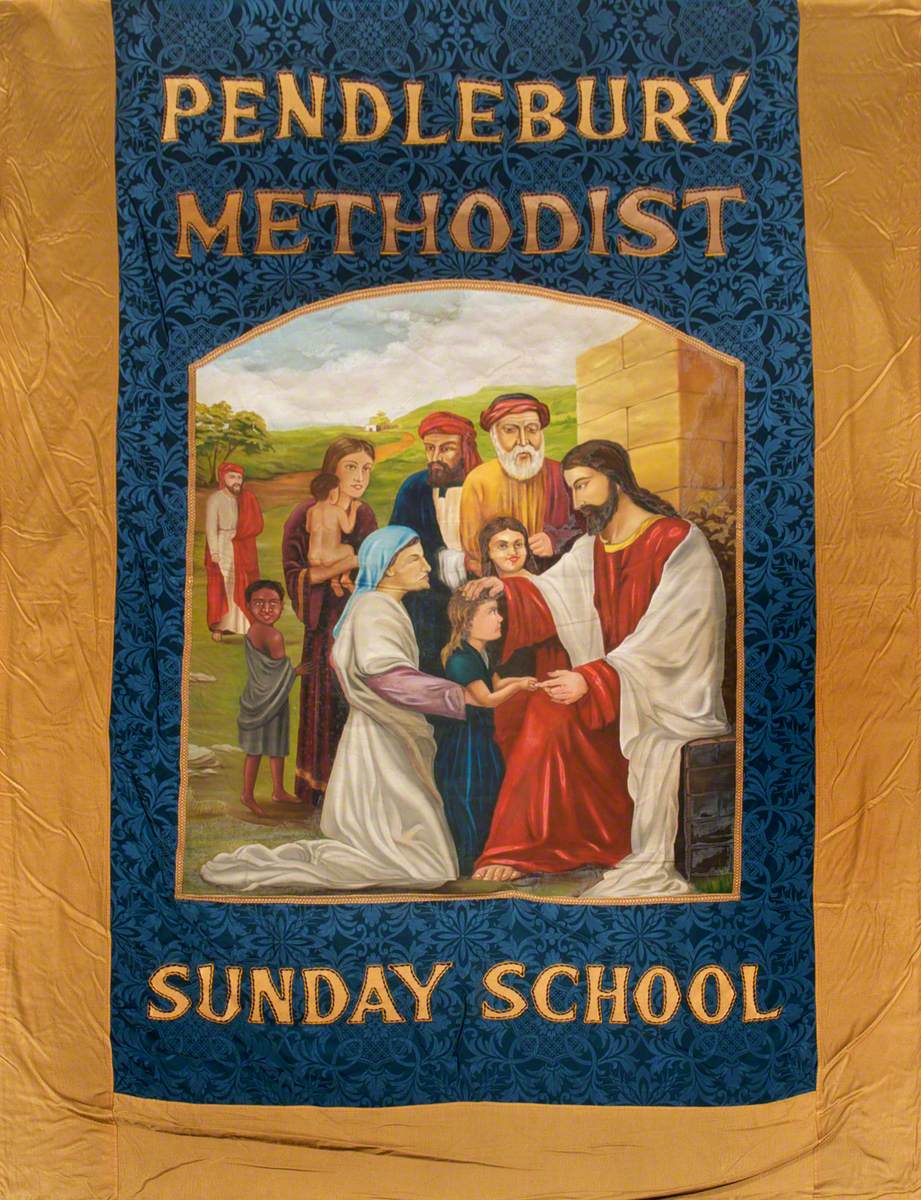 Banner from the Pendlebury Methodist Sunday School