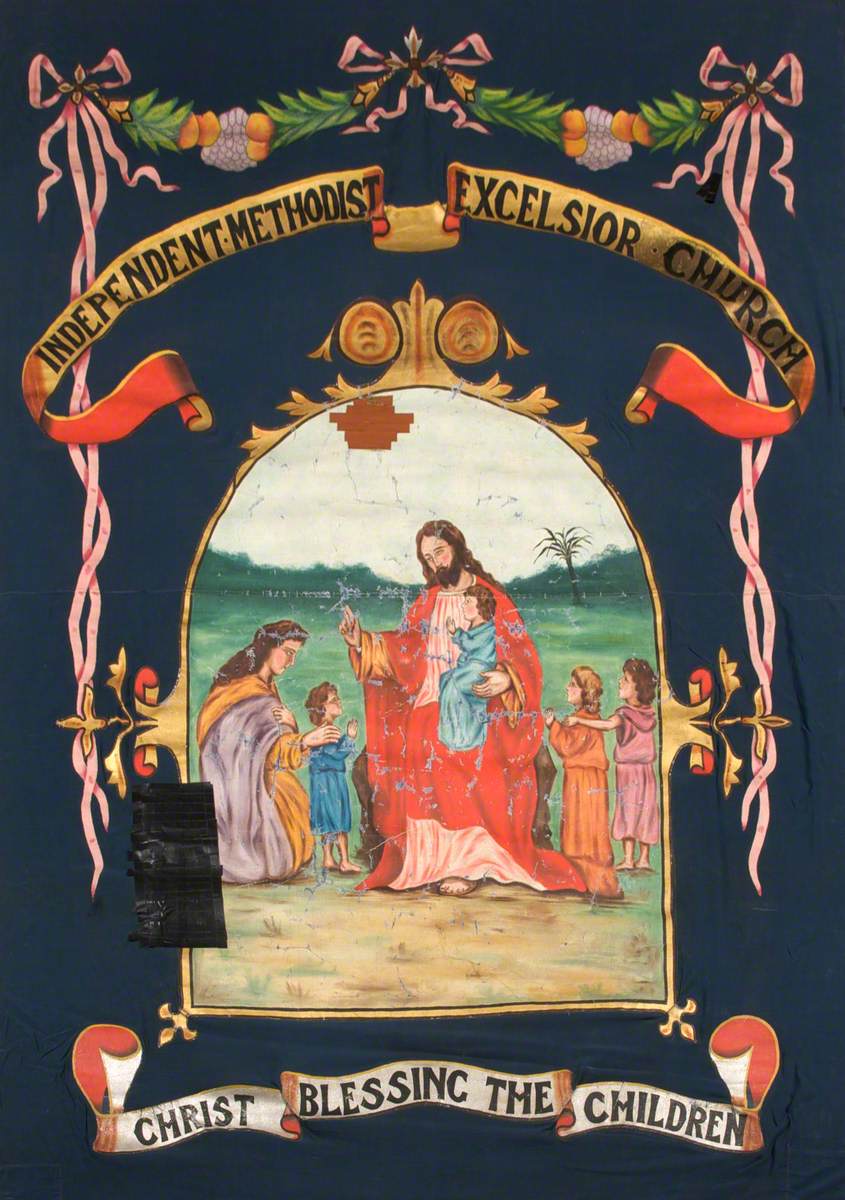 Banner from the Dukinfield Independent Methodist Excelsior Church