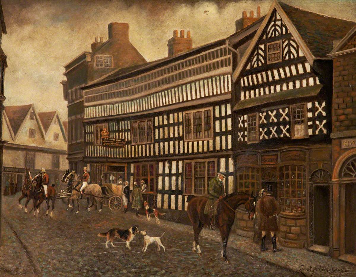 The Old Crown Inn, Nantwich, Cheshire, c.1828