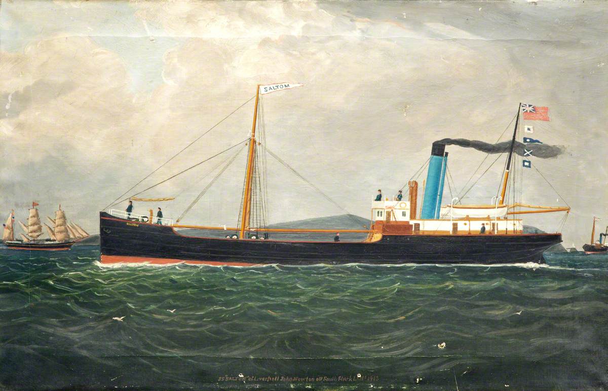 SS 'Saltom' of Liverpool, John Newton off South Stark LCHC, 1913