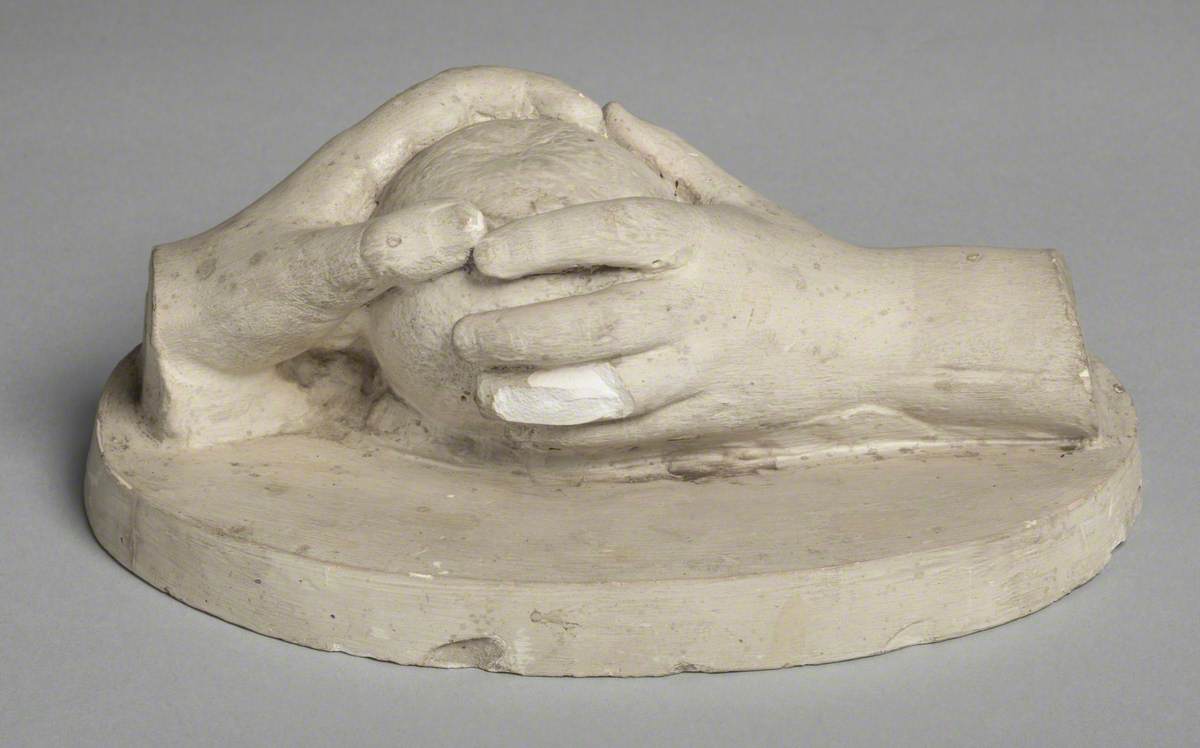 The Hands of Sir John Byrne Leicester (1835–1895) and Catherine Leicester Warren (1838–1881) with an Orange