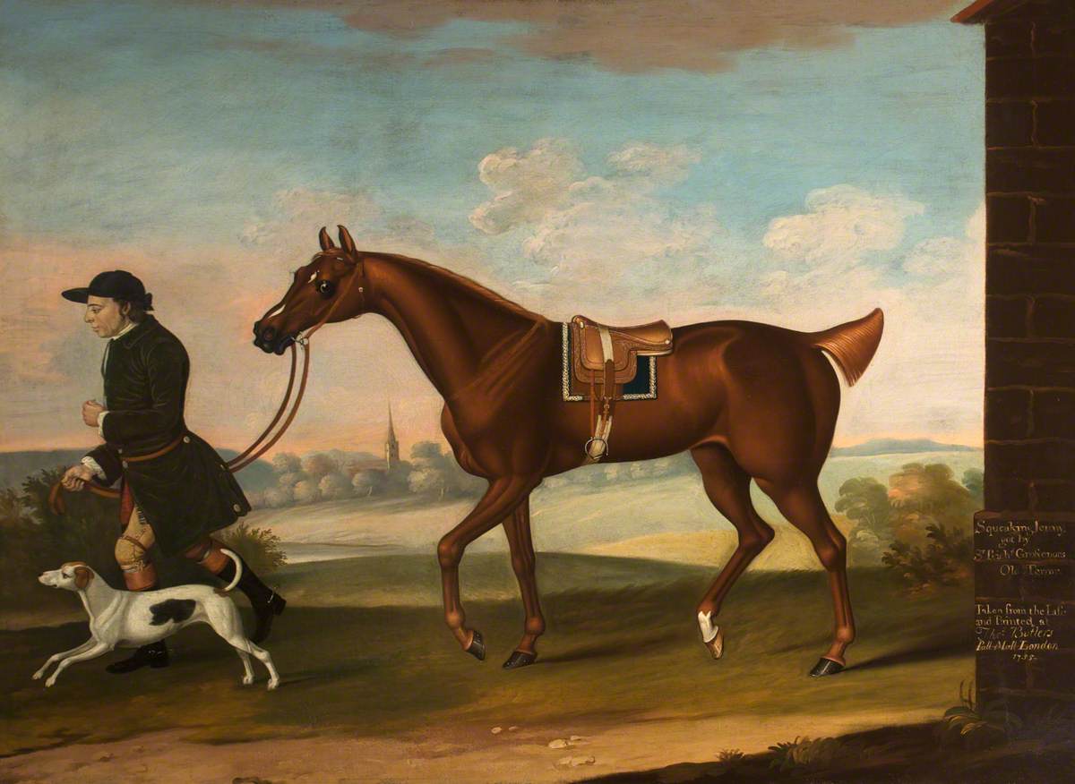 'Squeaking Jenni' Got by Sir Richard Grosvenor's 'Old Terror' with Sir P. B. Leicester's Groom and Hound