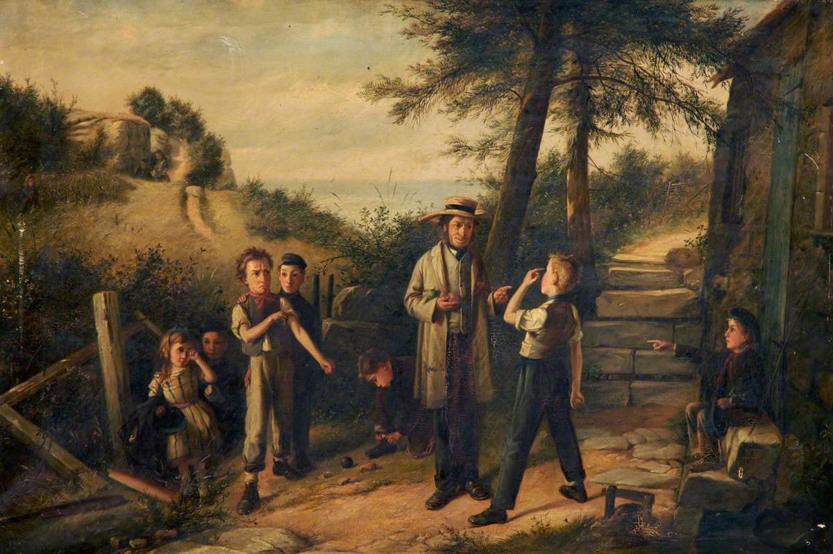 Children and an Old Man