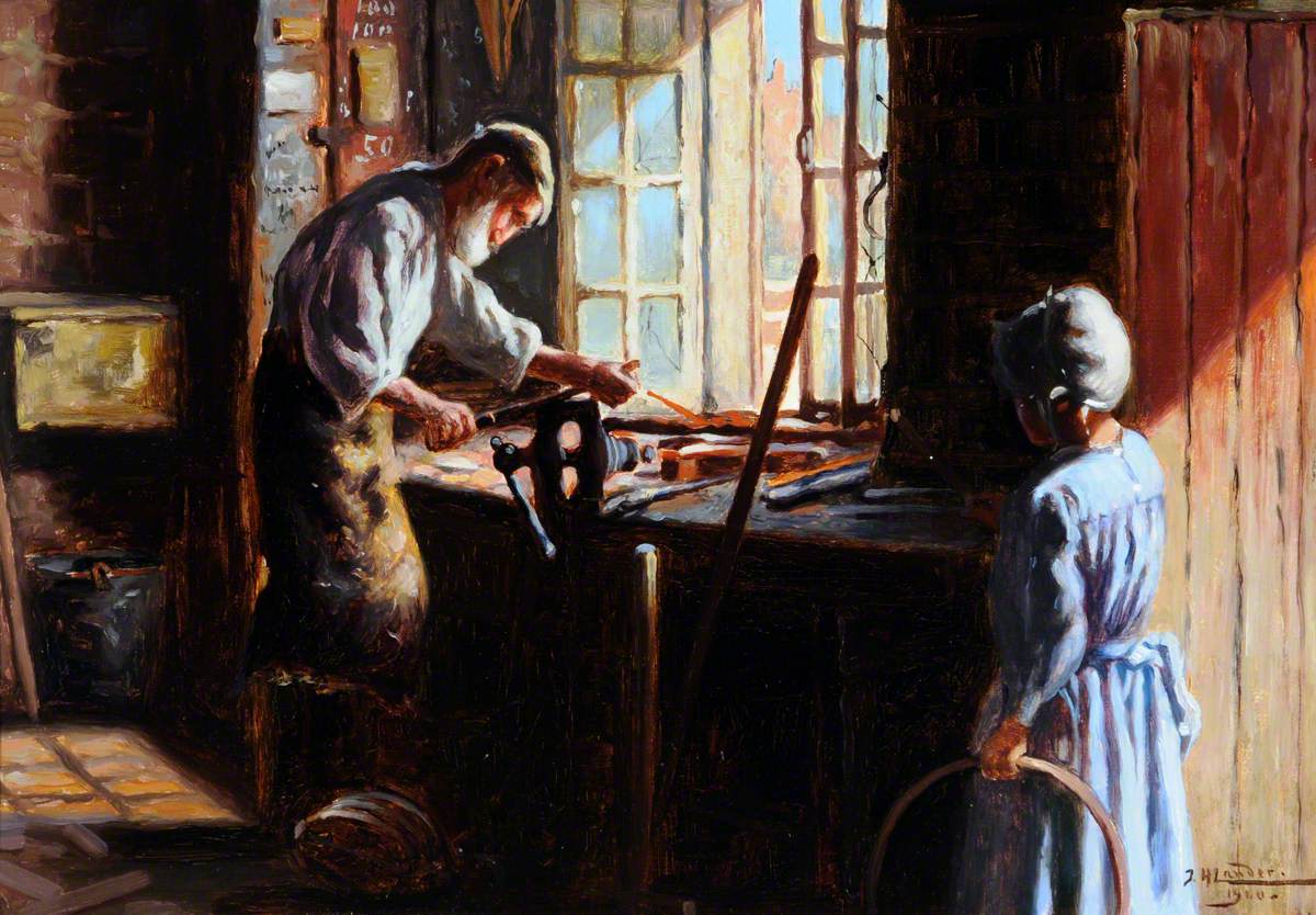 The Blacksmith (Interior of a Workshop with Figures)