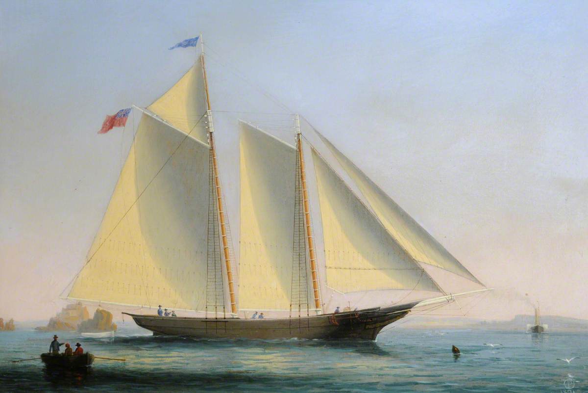 The Yacht 'Northern' off Elizabeth Castle