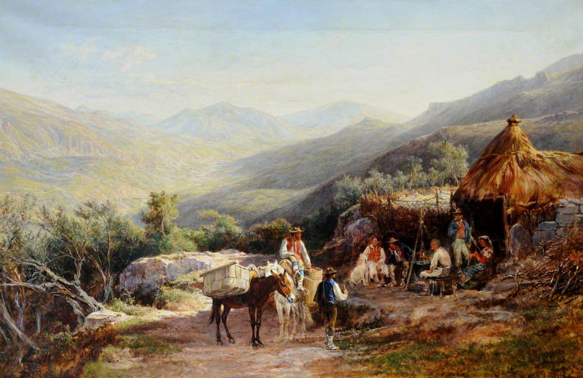 Encampment Scene with Mules and Muleteers in the Tyrol