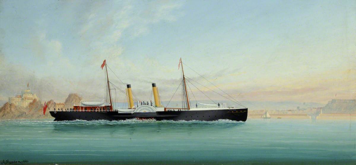 The 'Brighton' Passing Elizabeth Castle and Entering St Helier