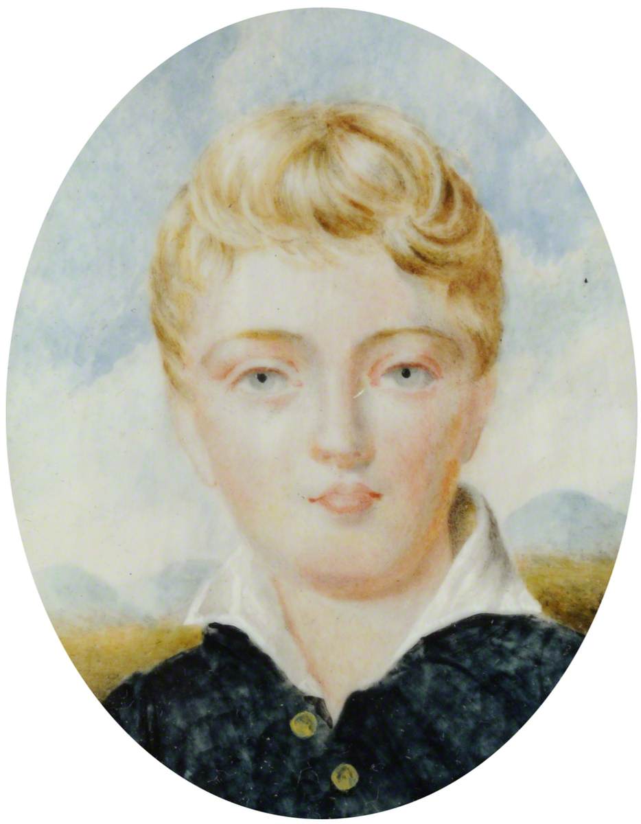 Portrait of a Young Boy with Blond Hair
