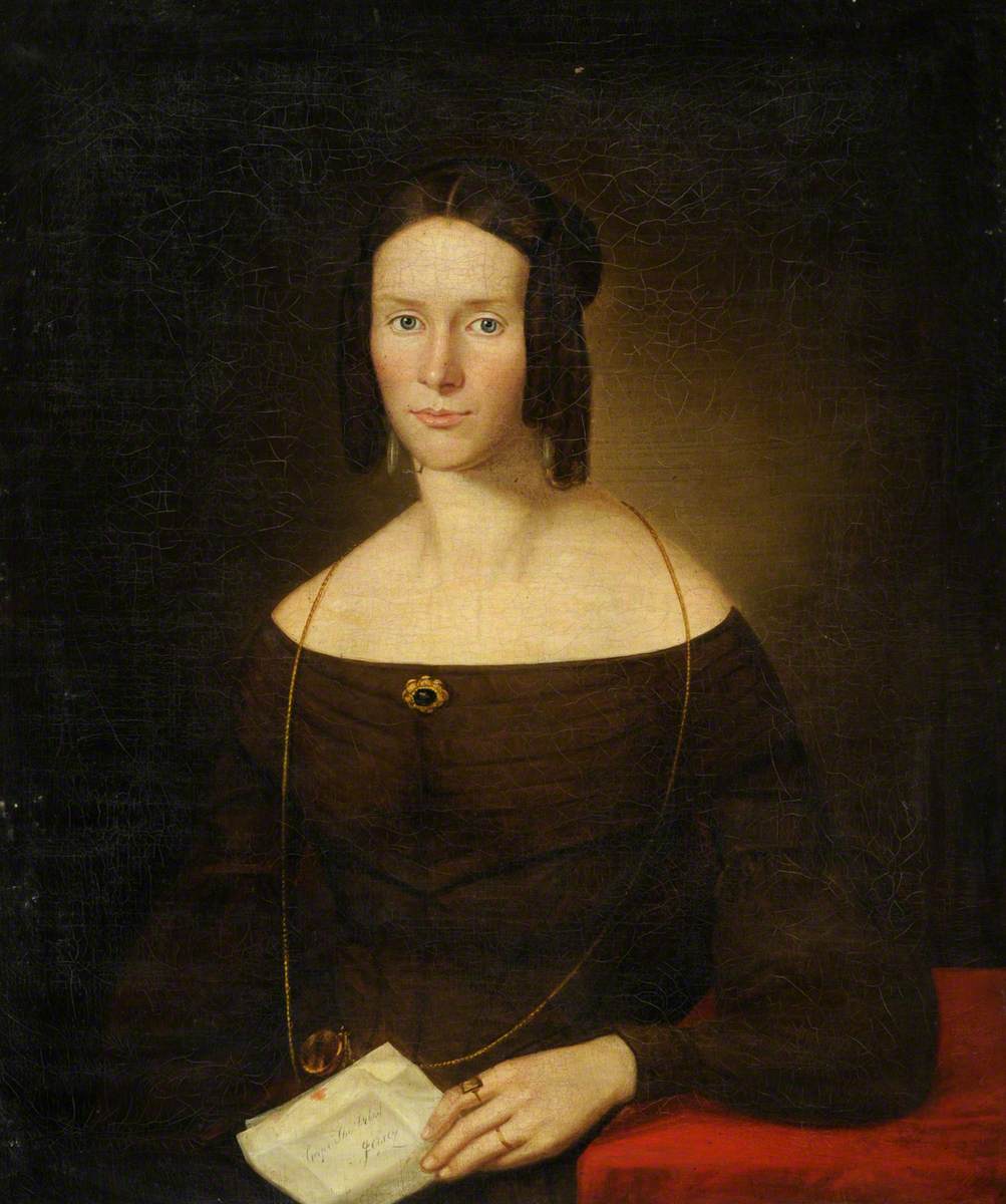Portrait of a Lady in a Brown Dress