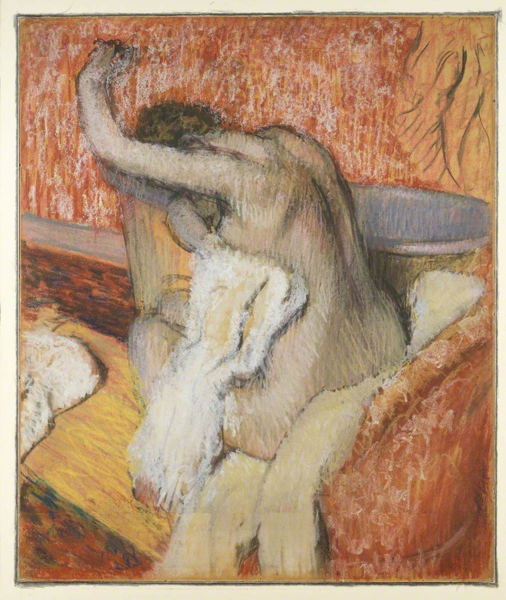 After the Bath – Woman Drying Herself