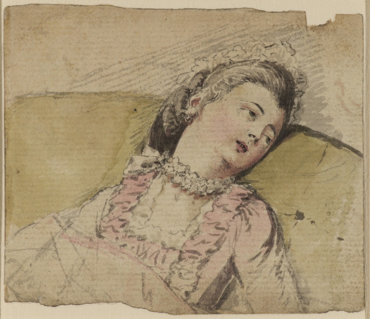 Young Lady Resting, Bust-Length