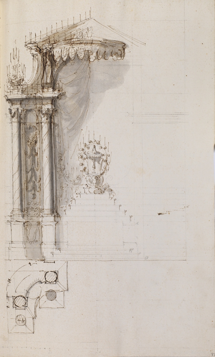 Design of a Feature, perhaps for an Altar of Repose