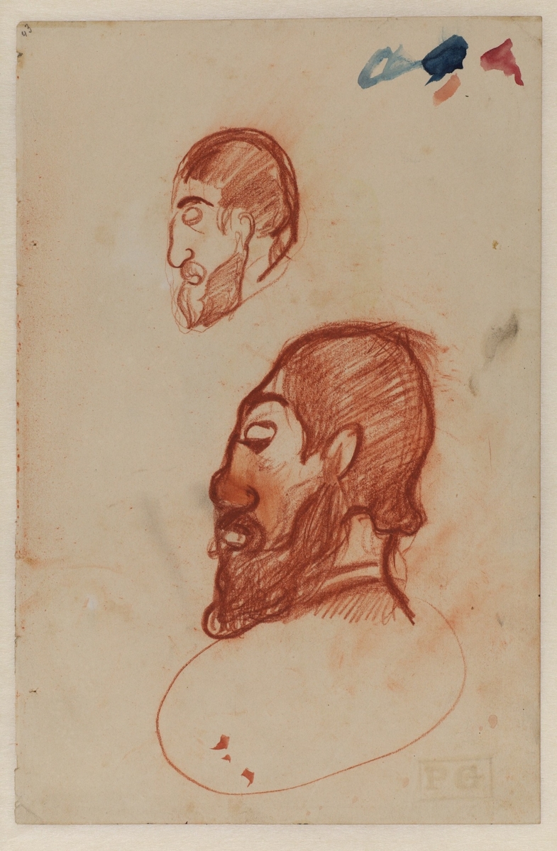 Two Studies of the Head of a Bearded Man