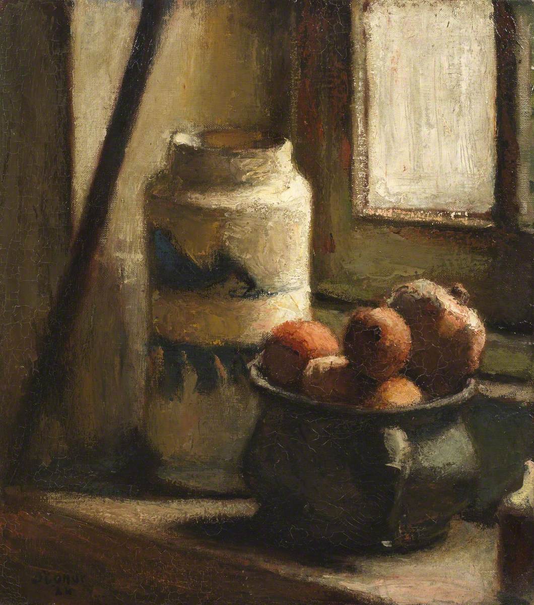 Still Life with Bowl of Fruit by a Window