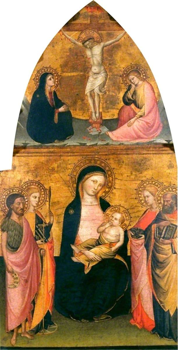 Virgin and Child with Four Saints, with Christ Crucified
