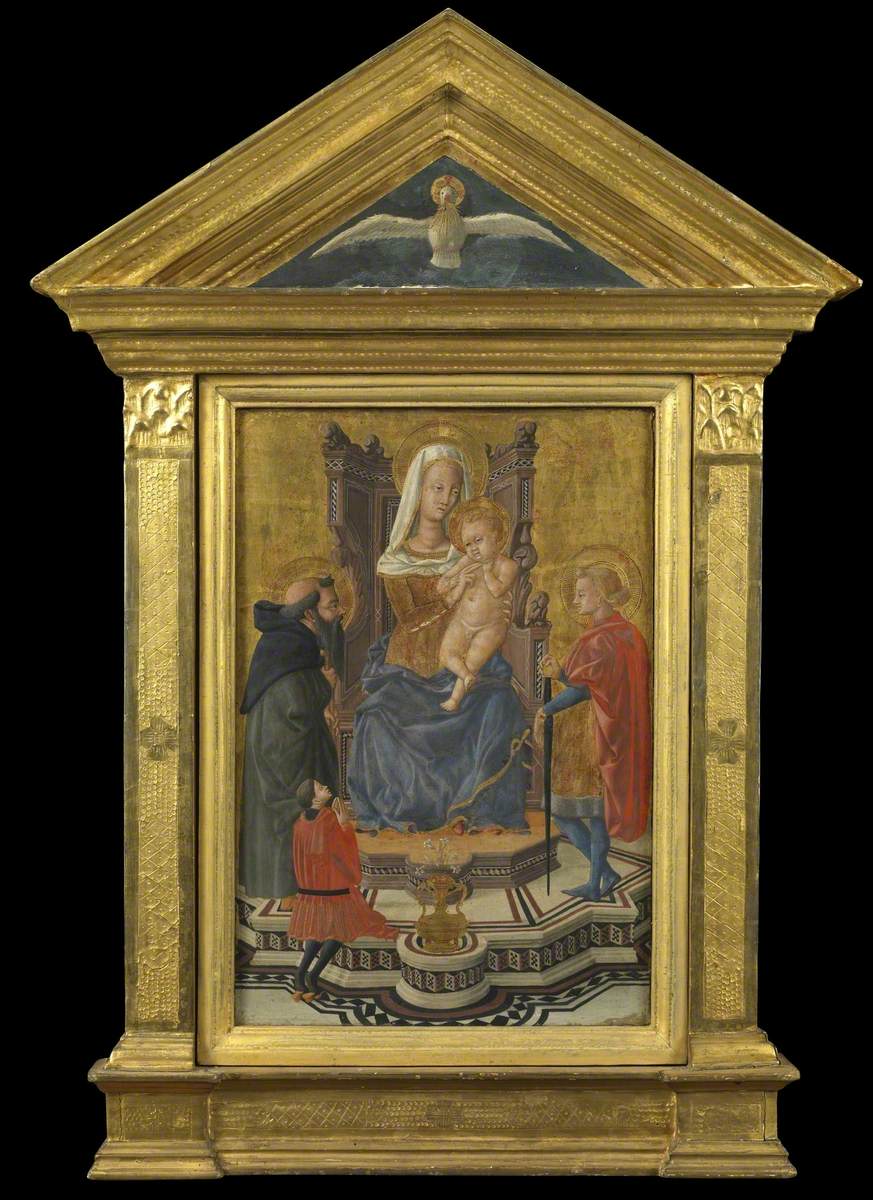 Virgin and Child Enthroned with Saints Anthony Abbot and Julian and a Donor
