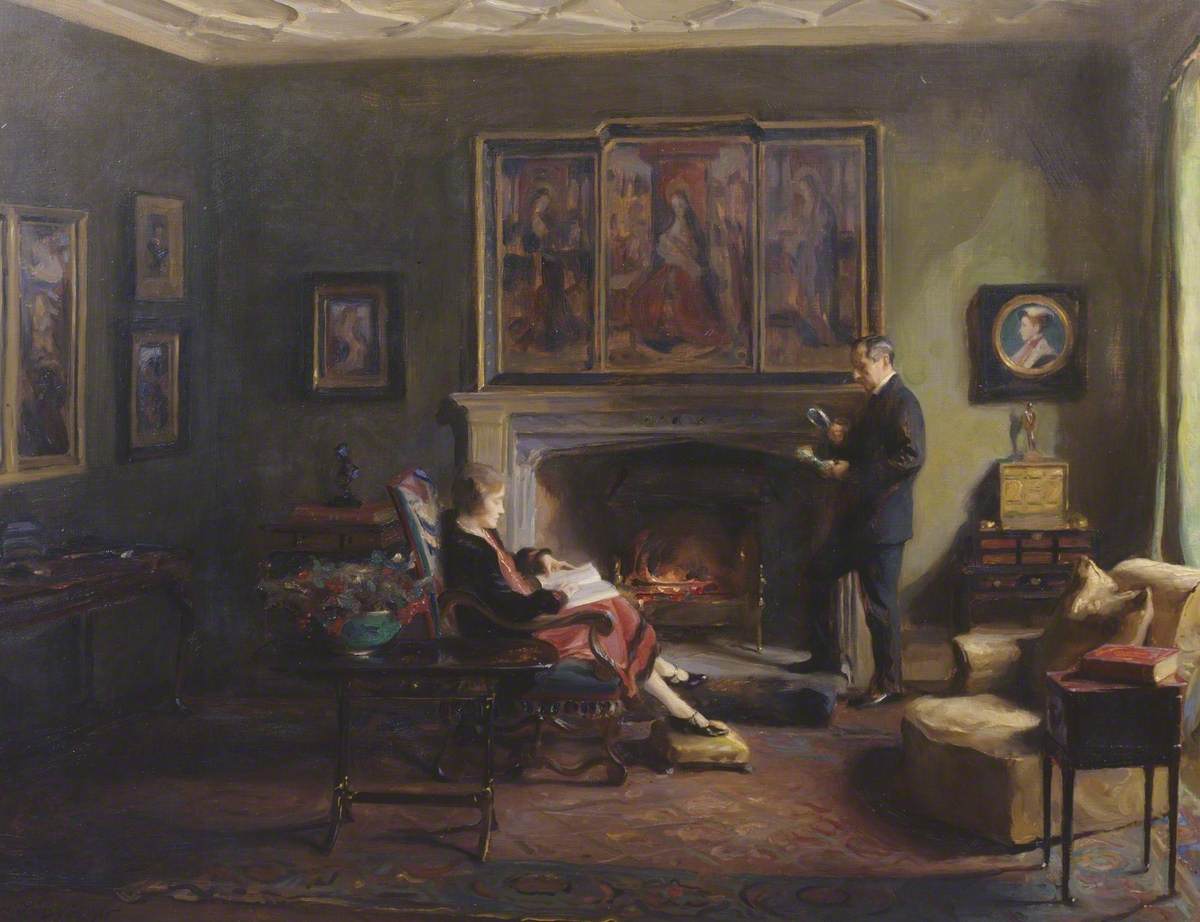 Interior with Viscount and Viscountess Lee of Fareham