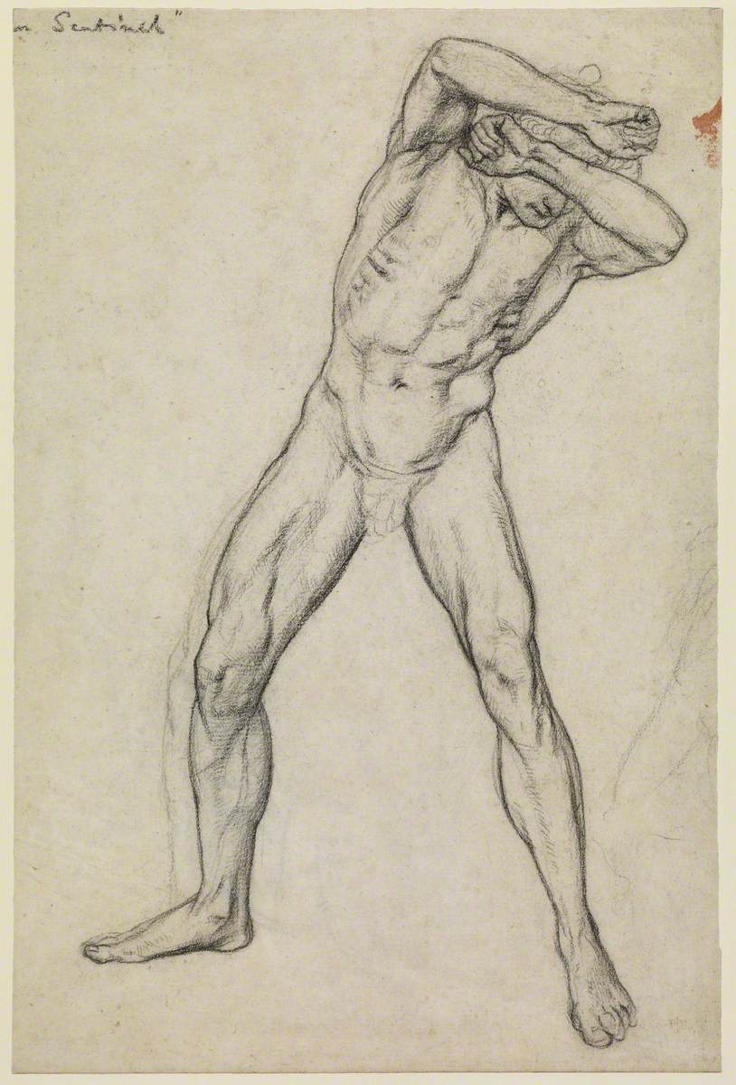Study of a Male Nude for 'Faithful Until Death'