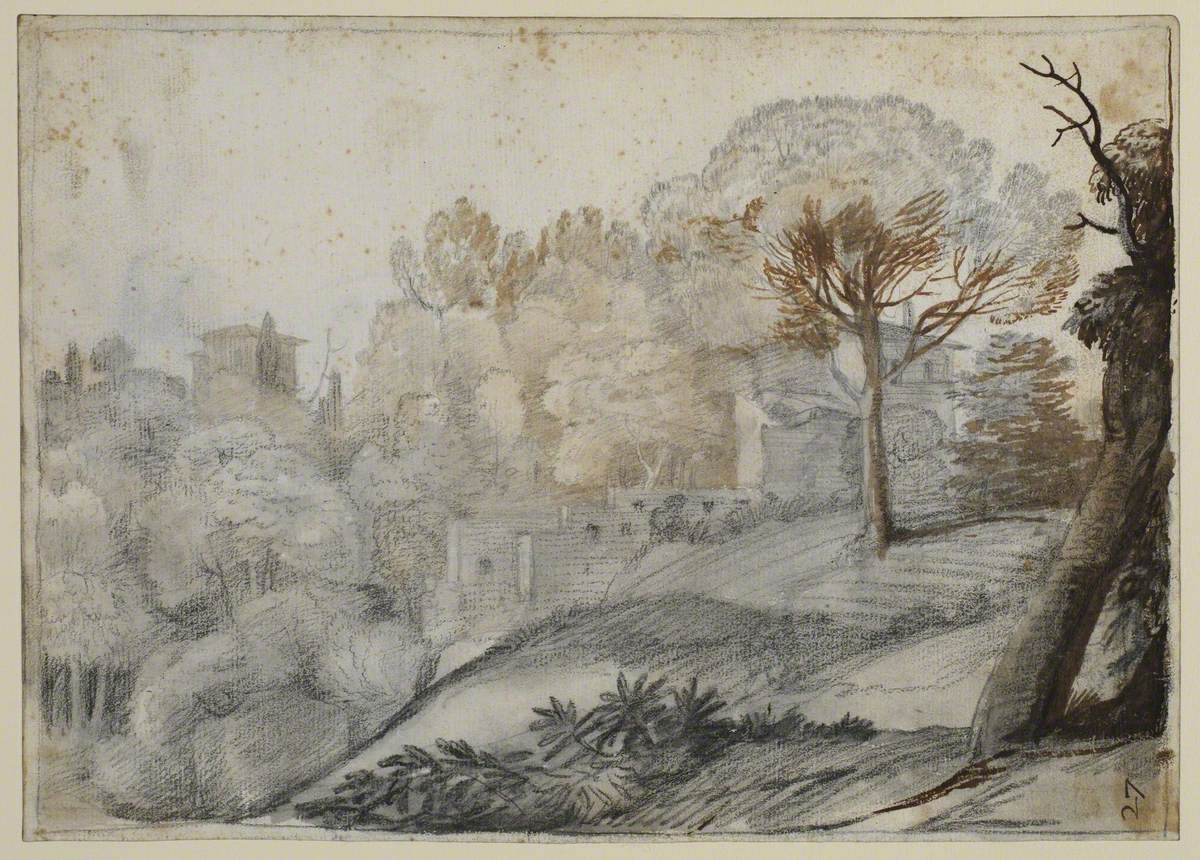 Landscape with Trees and Buildings