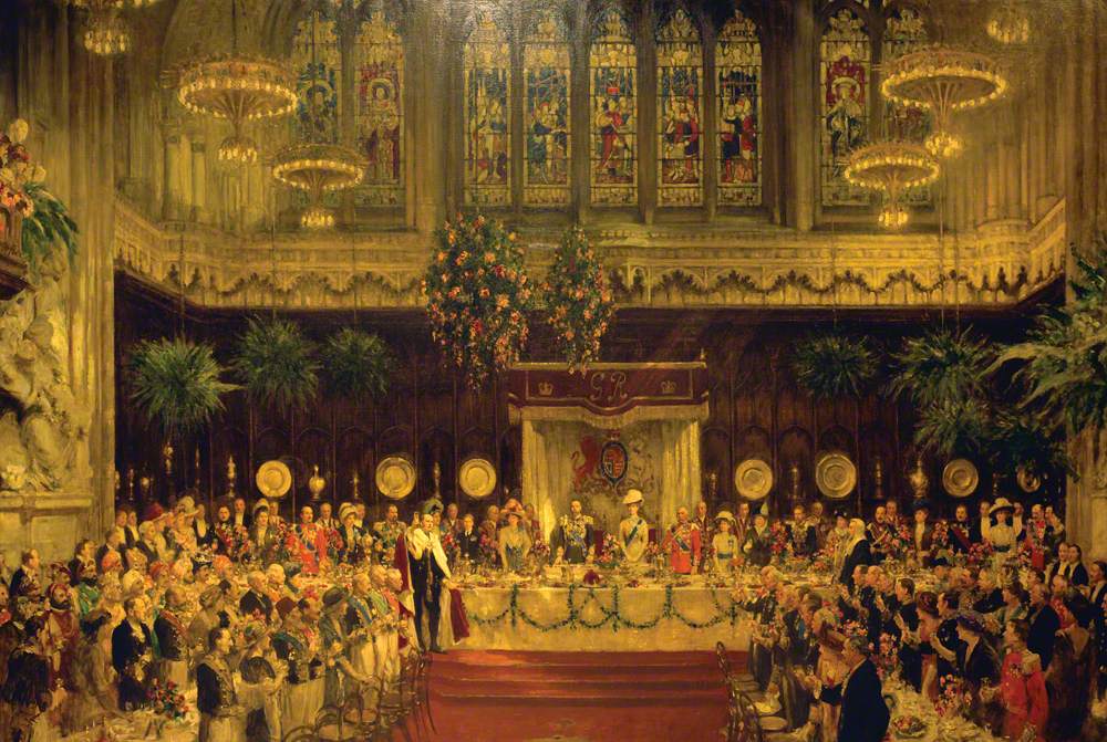 The Coronation Luncheon to George V and Queen Mary in the Guildhall, London, 29 June 1911