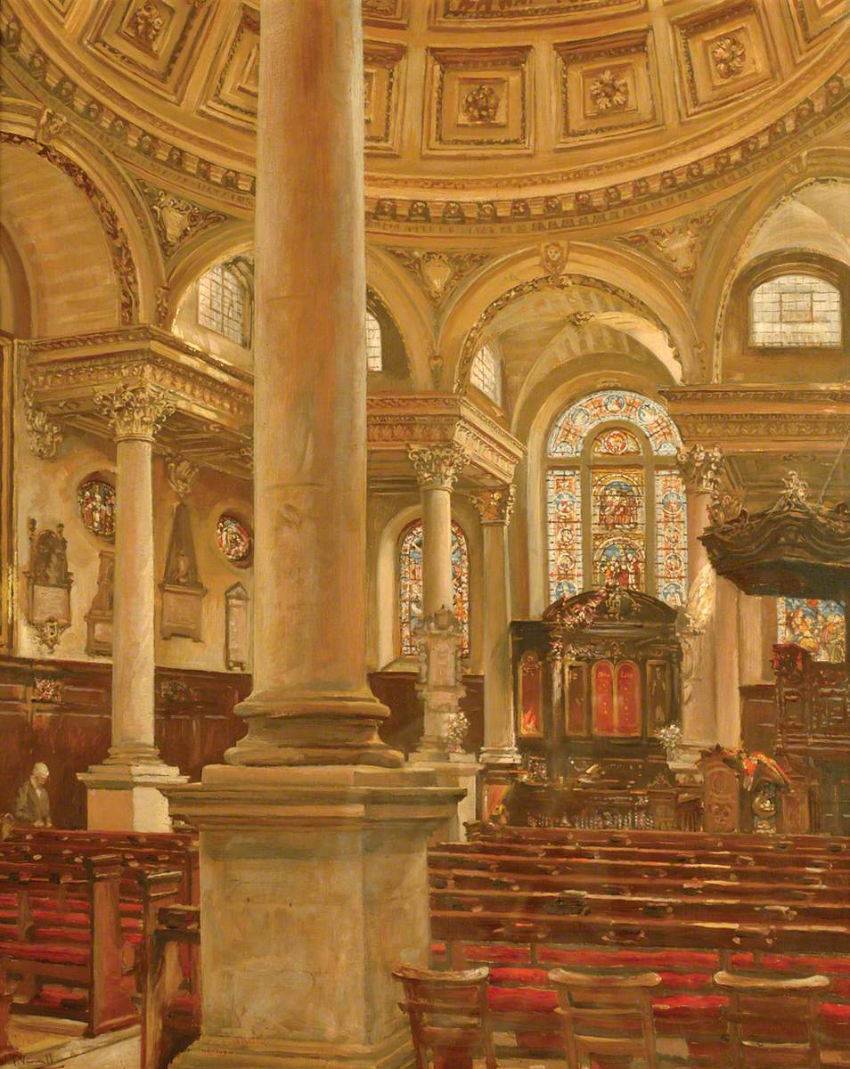 Interior of St Stephen Walbrook, London