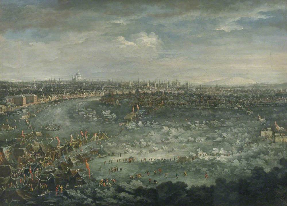 The Thames during the Great Frost of 1739