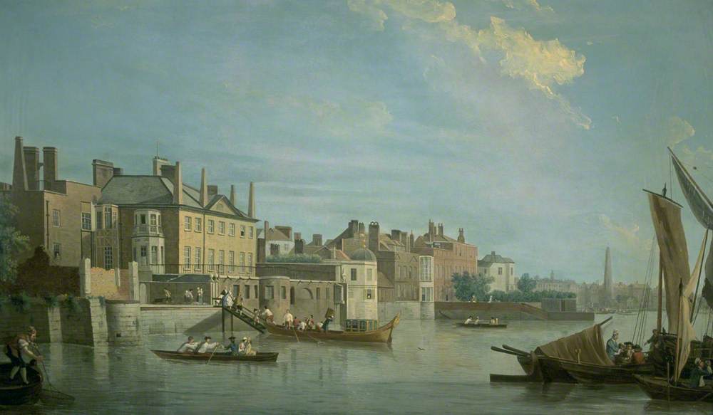 The Thames with Montagu House, from near Westminster Bridge, London