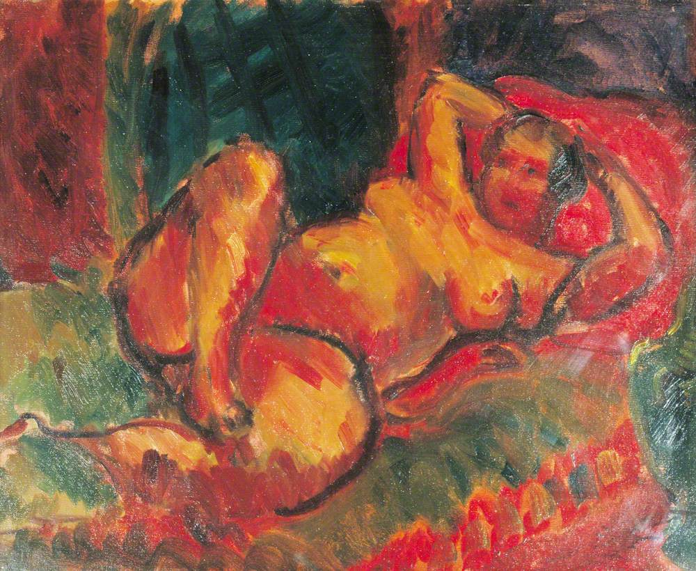 Reclining Red Nude I