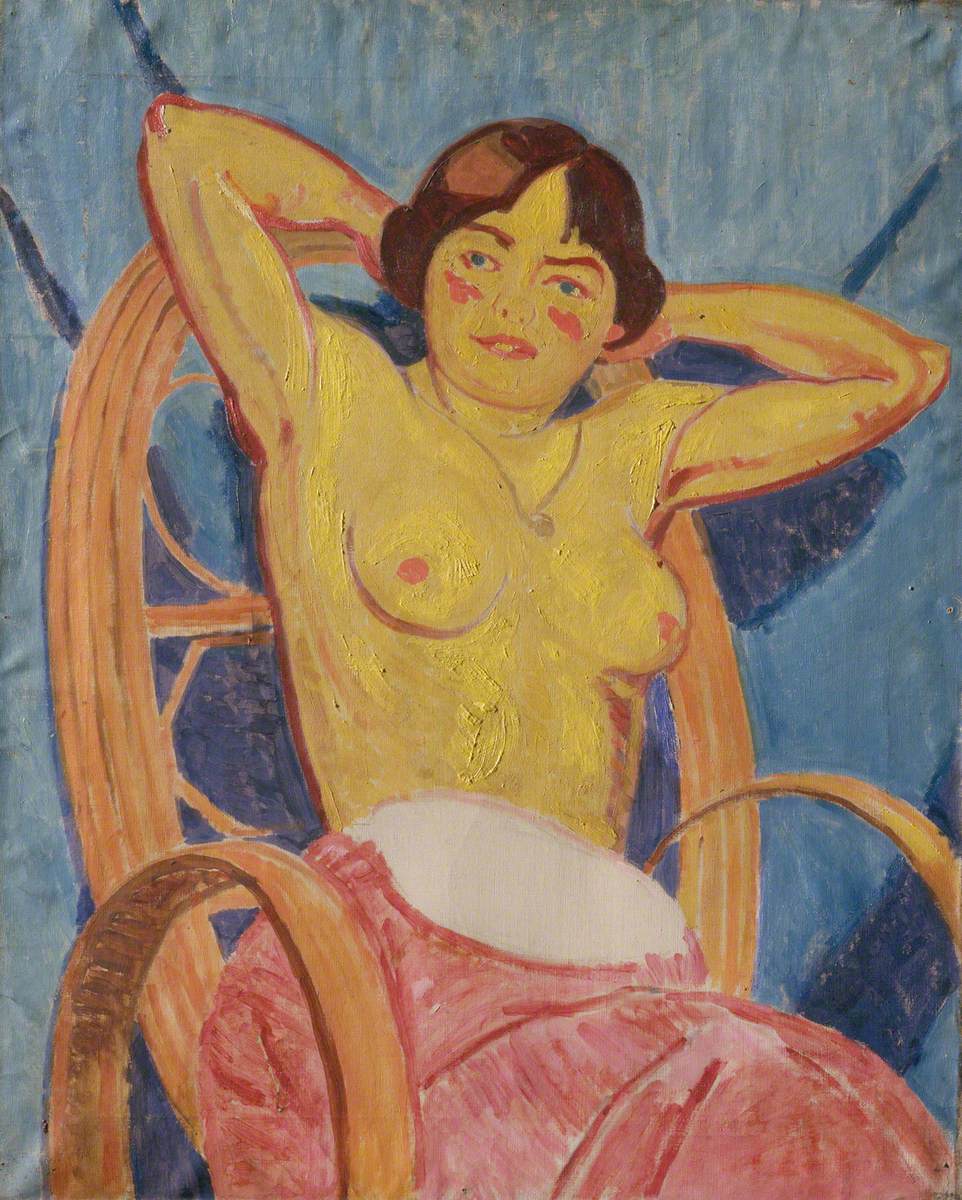 Nude in a Cane Chair