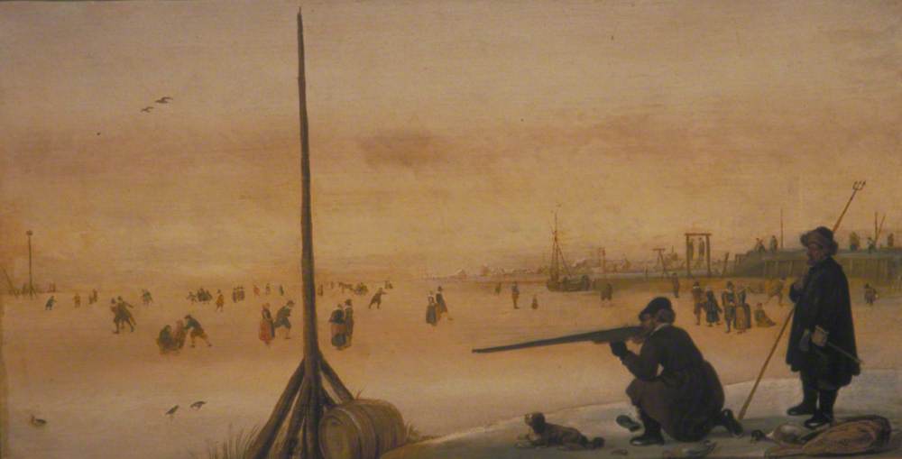 Winter Landscape with a Duck Hunter