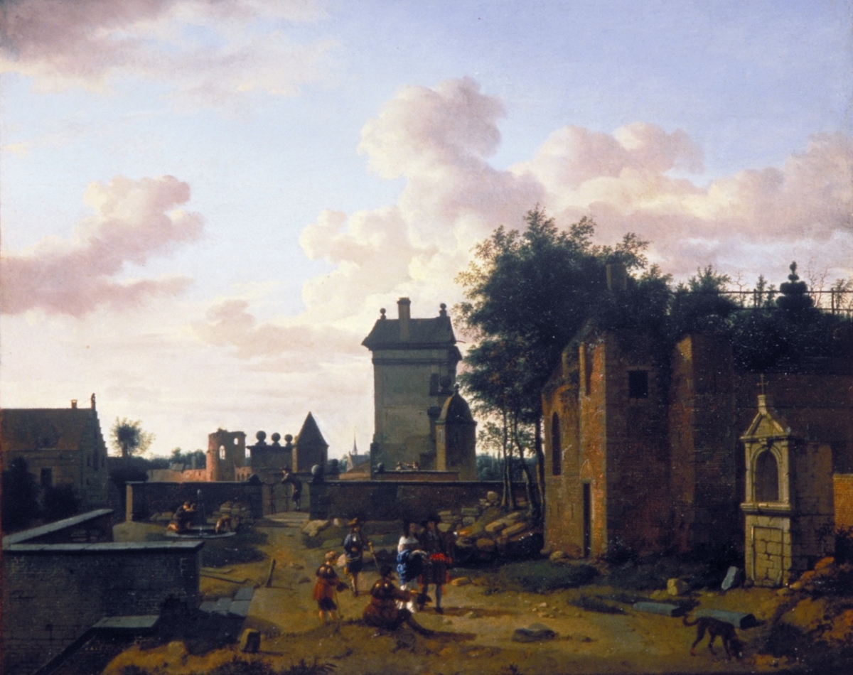 An Imaginary Town Gate with a Triumphal Arch