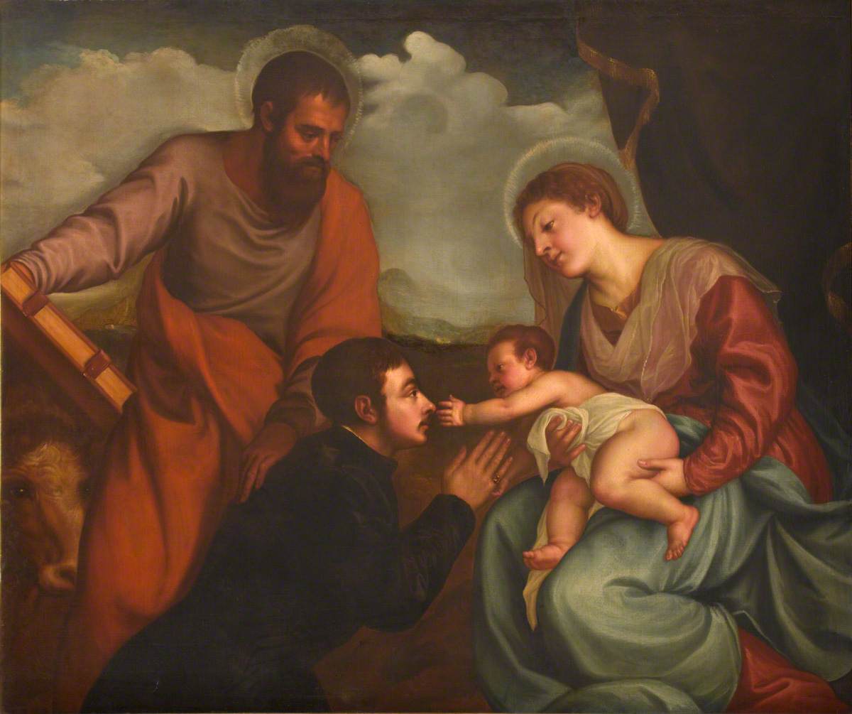 The Virgin and Child with Saint Luke and Donor