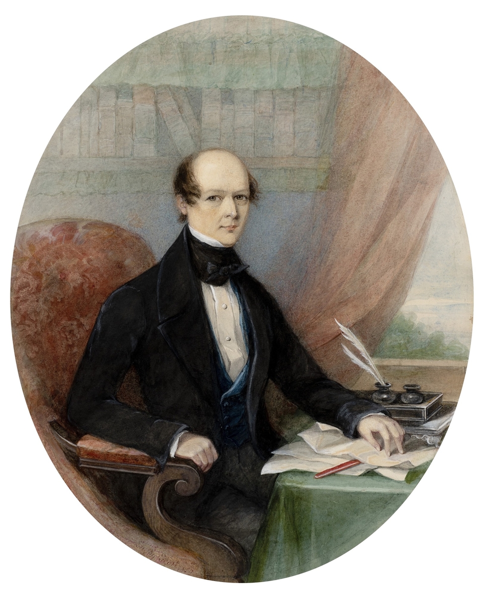 Charles Rivington, Seated at a Desk