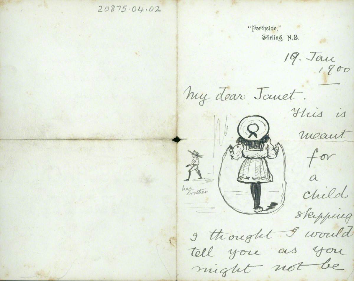 Illustrated Letter by Dick Partridge, 19th January 1900