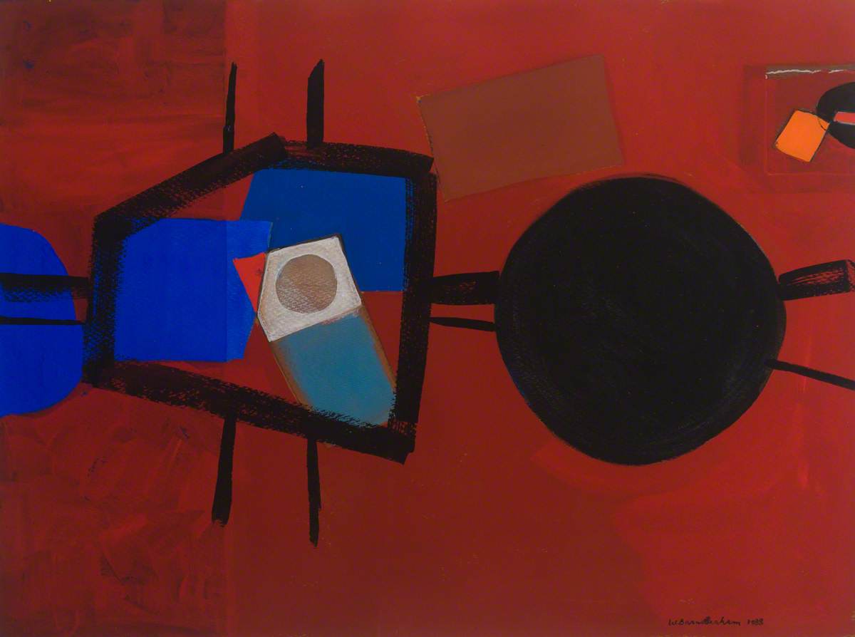 Connected Forms No. 3 (On Red, Blue and Black)