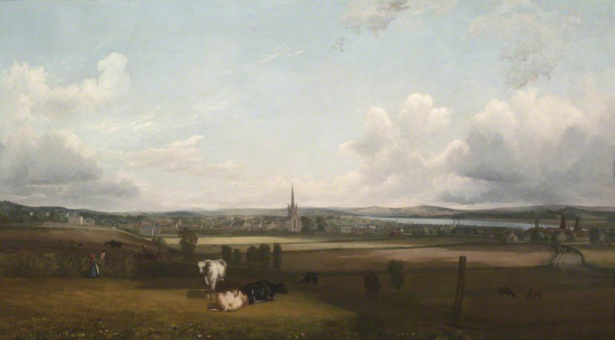 A Prospect of Alloa, Clackmannanshire from the North Looking towards the River Forth