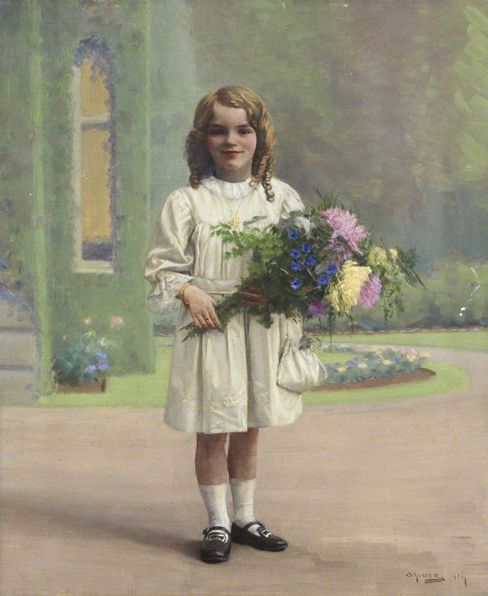 Girl and Flowers