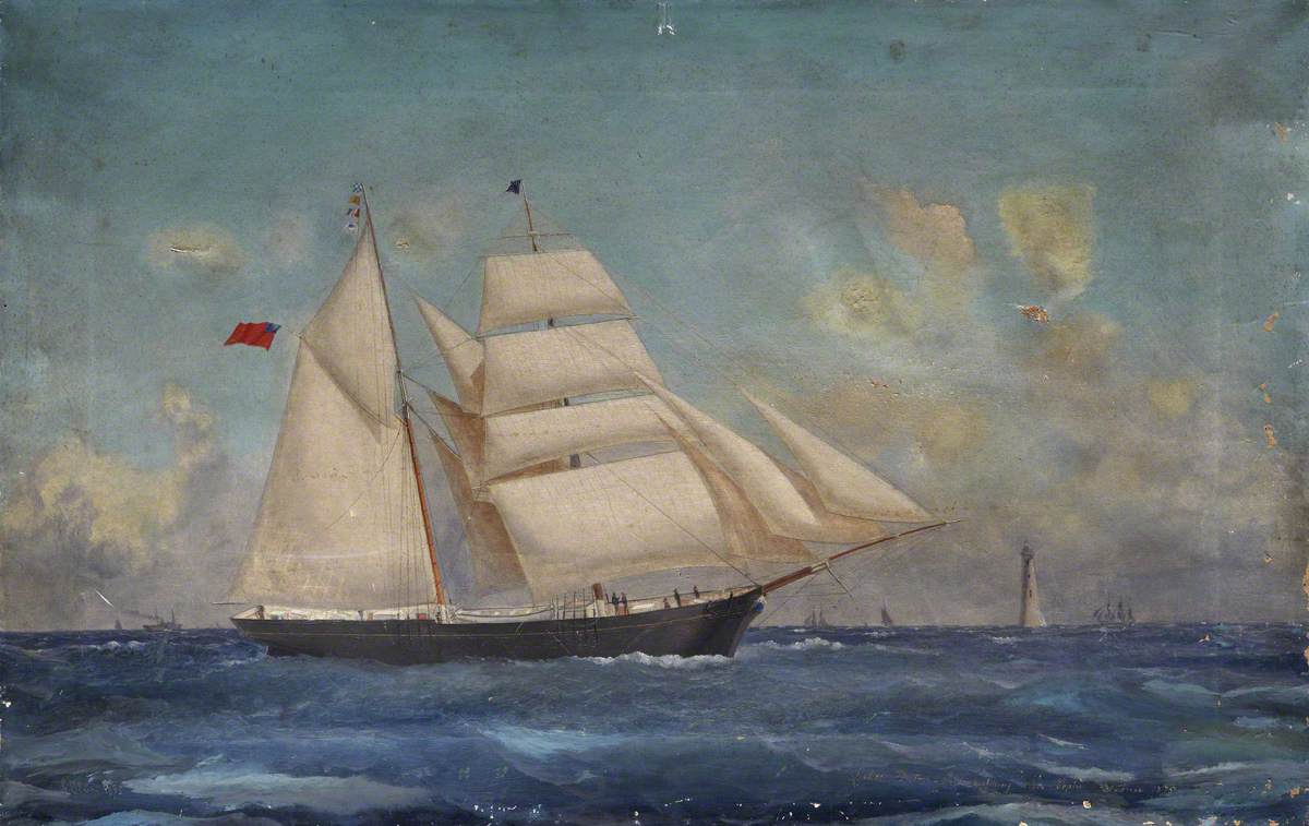 SS 'Isabella Dinton' and a Lighthouse