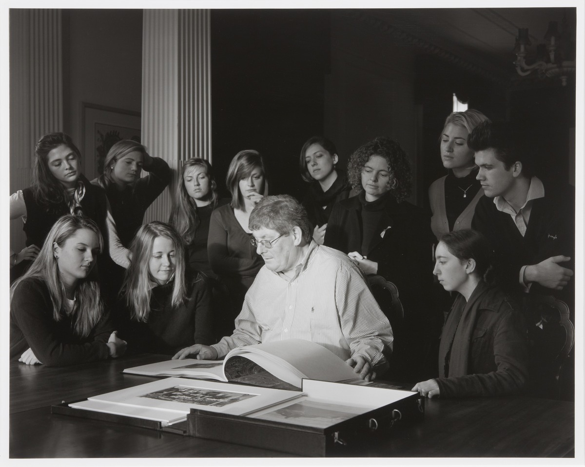 Prof. Graham Smith with a group of students, in the School of Art History, 2008