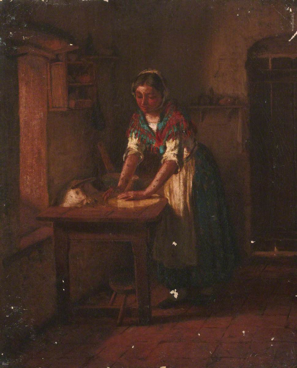 Woman Kneading Dough