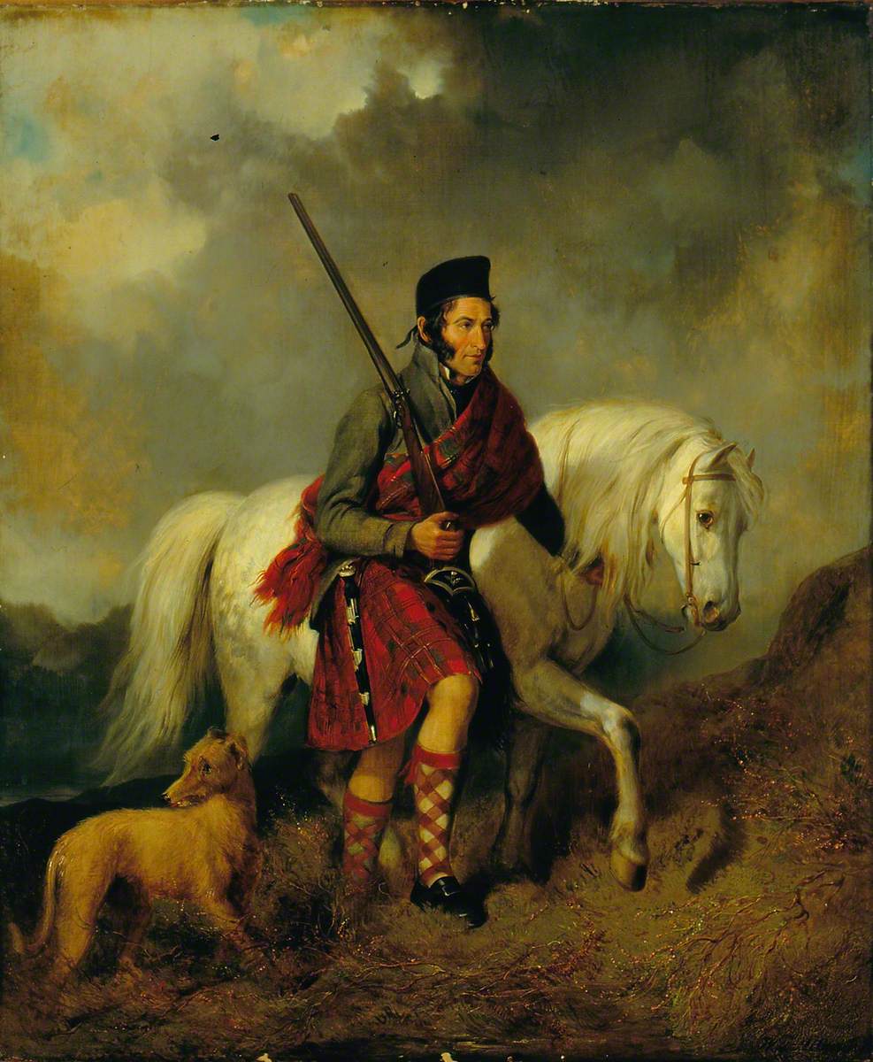 Highland Gillie and His Pony